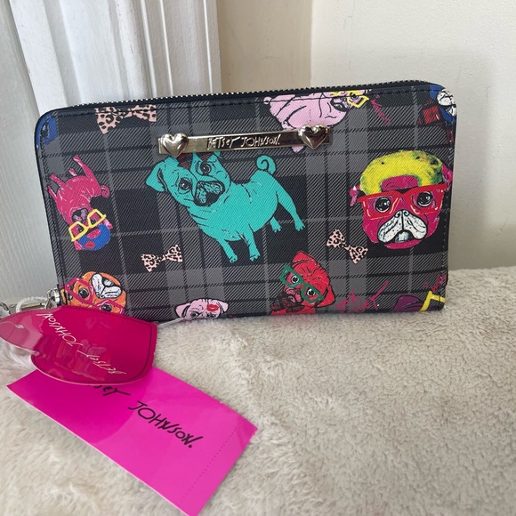 Betsey Johnson Pug Print Wallet NWT - Picture 6 of 14
